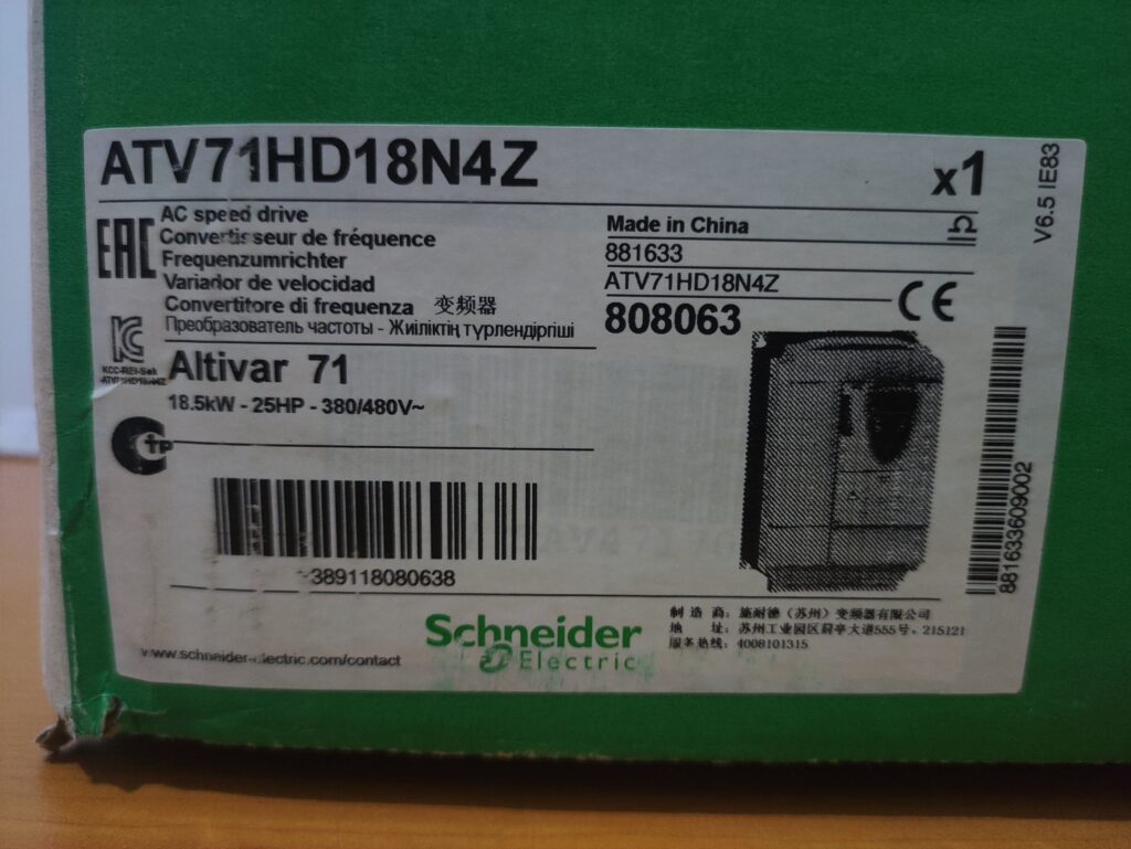 Schneider Inverter ATV71HD18N4Z